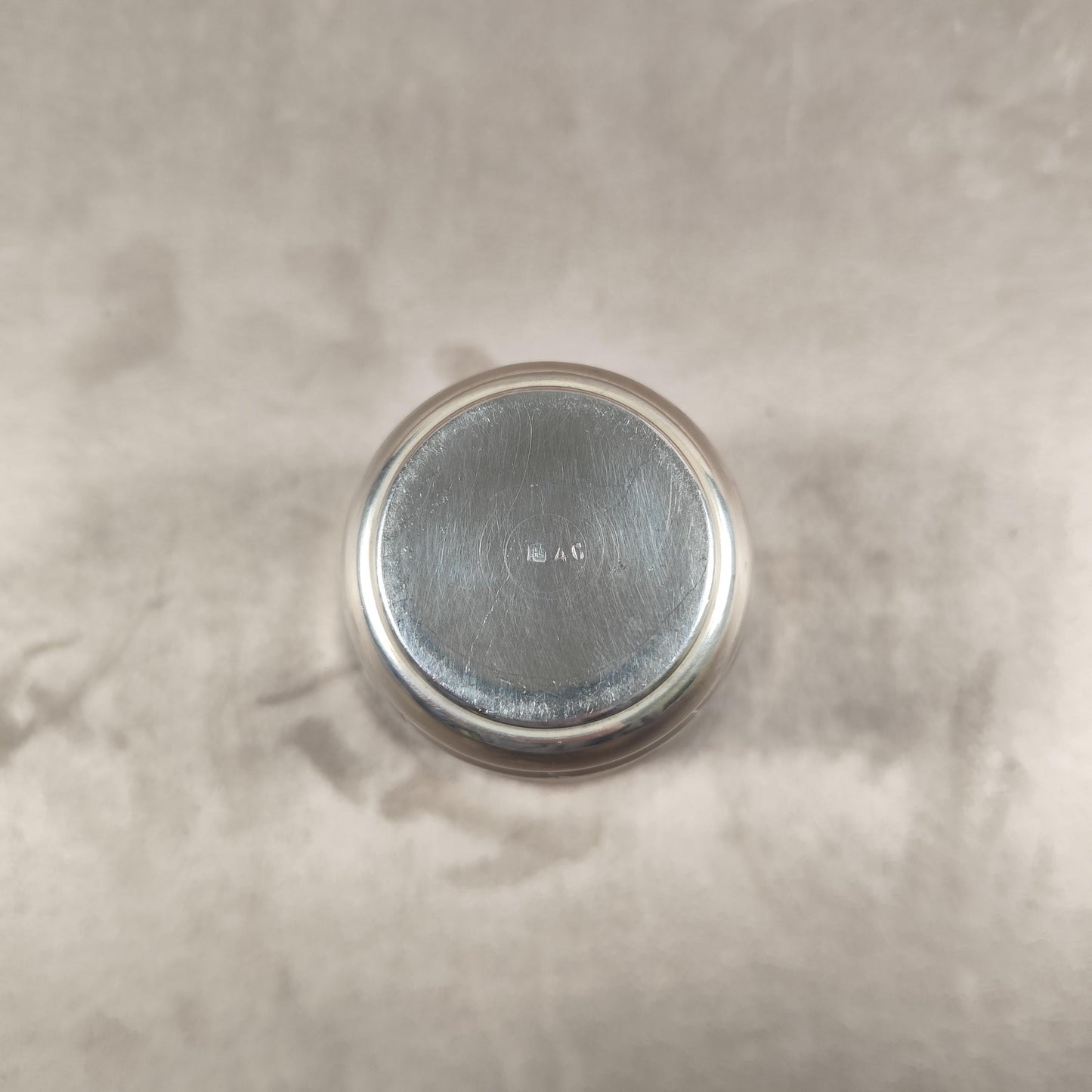 Timbale de baptême en métal argenté Poinçon d'orfèvre Fagneau Made in France Vintage 1950