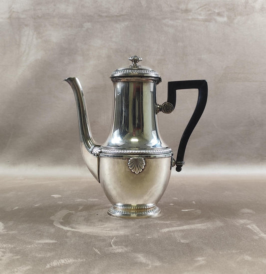 Cafetière verseuse en métal argenté Christofle Gallia modèle Vendome Made in France 1900