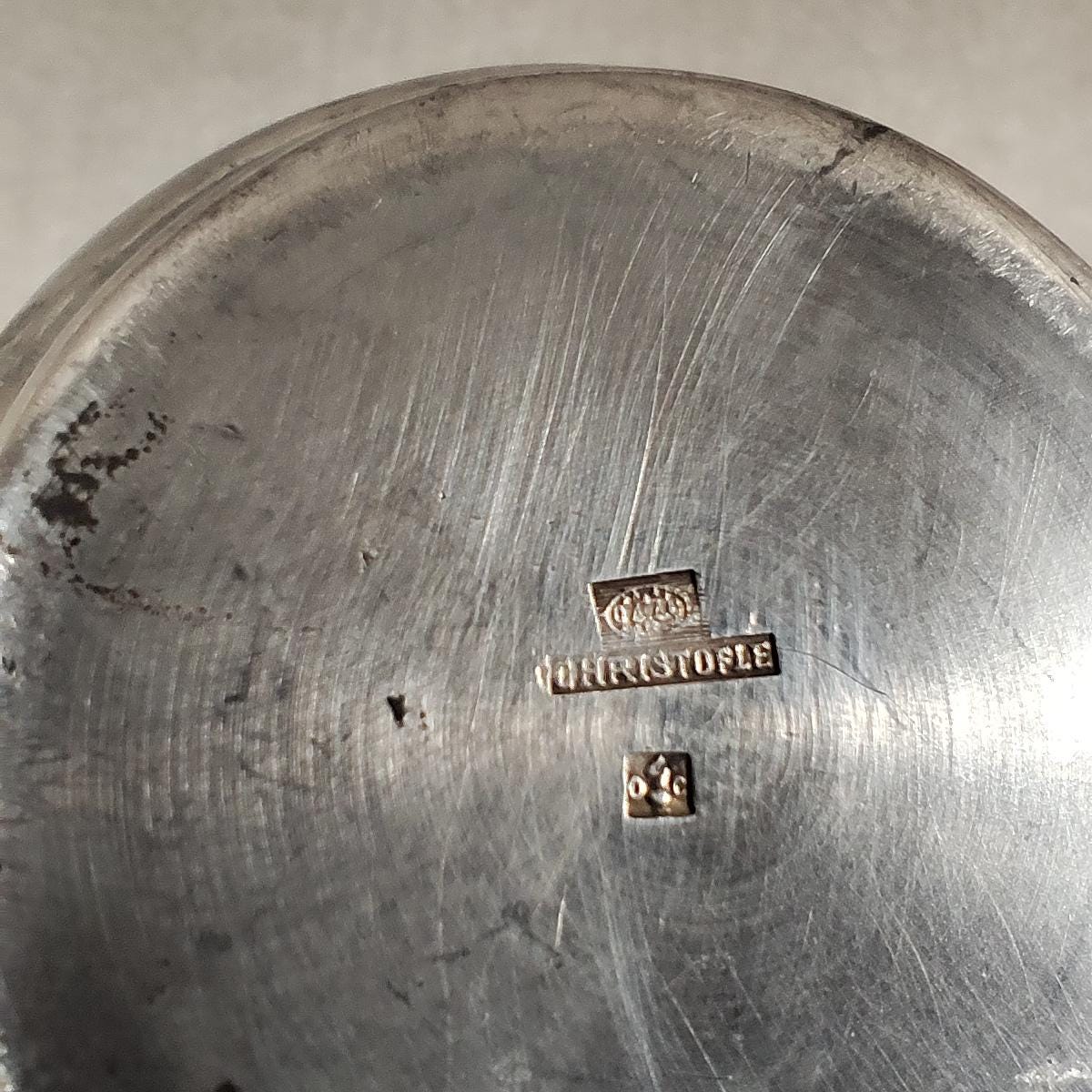 RARE Timbale de Baptême Christofle en Métal Argentée Made in France Vintage 1970