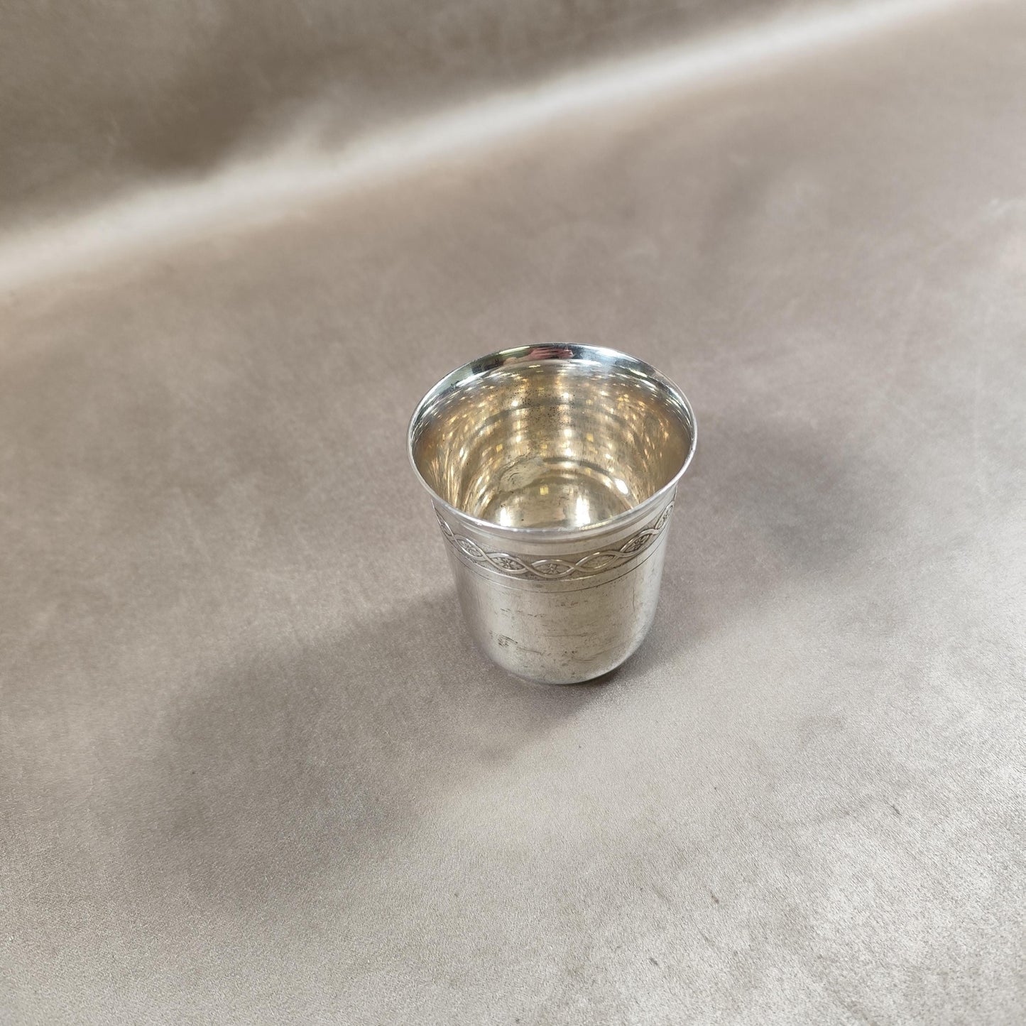 RARE Timbale de Baptême Christofle en Métal Argentée Made in France Vintage 1970