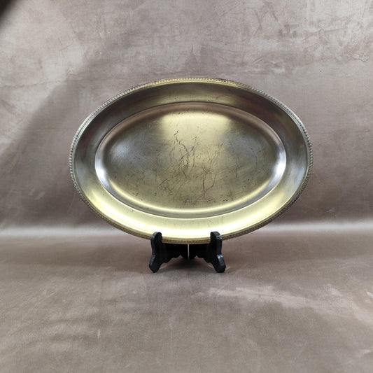 Plat Christofle en métal argenté ligne Malmaison avec poinçon d'orfèvre Made in France Vintage 1900