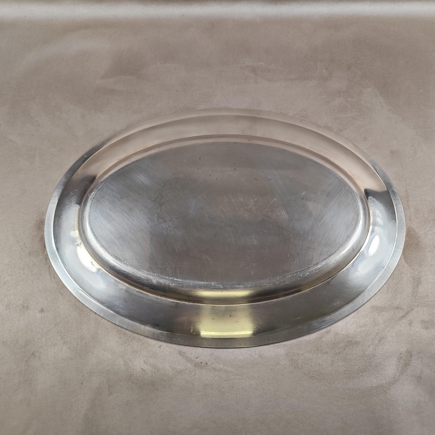 Plat Christofle en métal argenté ligne Malmaison avec poinçon d'orfèvre Made in France Vintage 1900