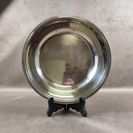 Plat Christofle en métal argenté ligne Malmaison avec poinçon d'orfèvre Made in France Vintage 1900