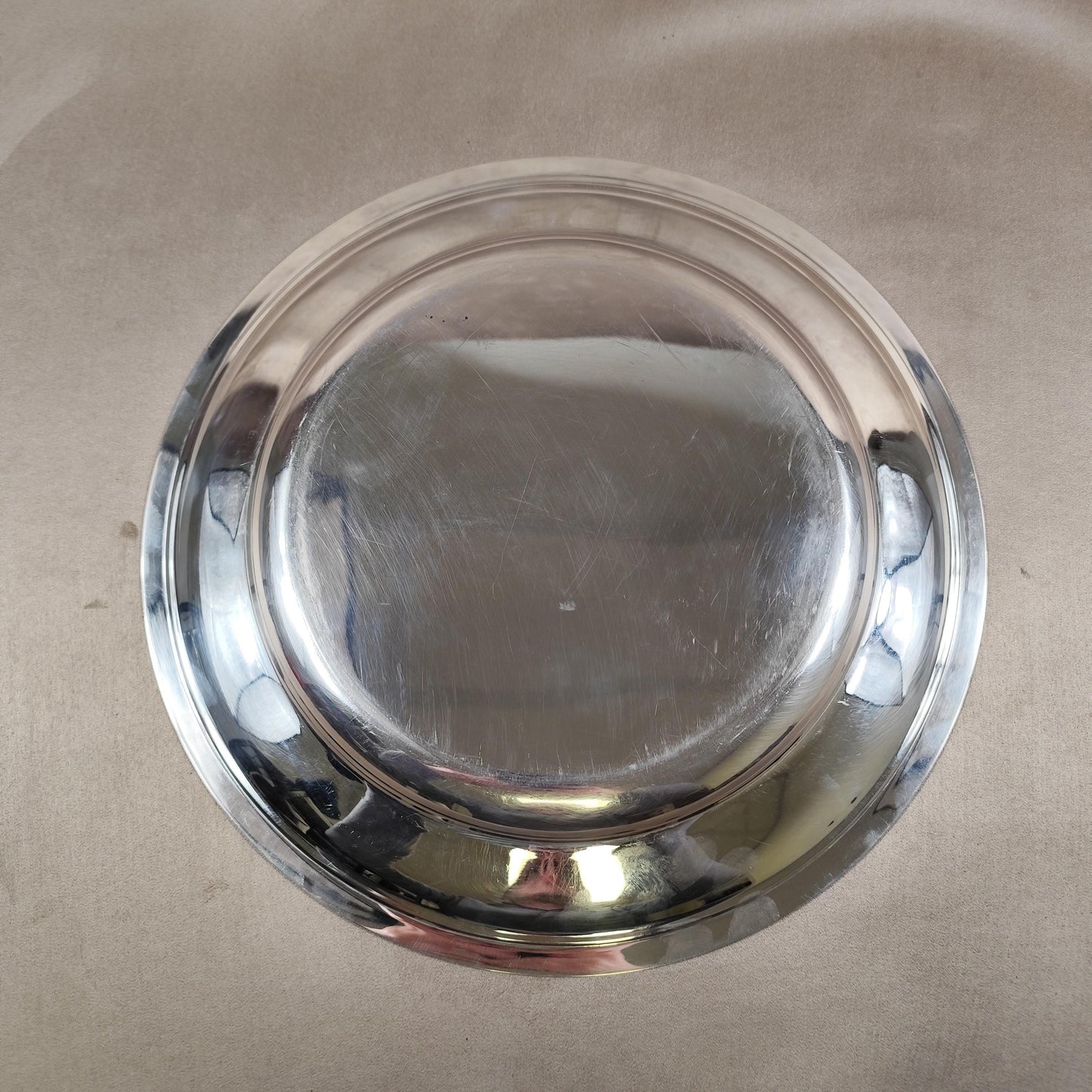 Plat Christofle en métal argenté ligne Malmaison avec poinçon d'orfèvre Made in France Vintage 1900