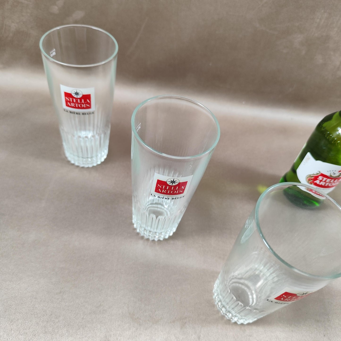 Lot de 6 verres à bière Stella Artois en verre Made in France Vintage 1980
