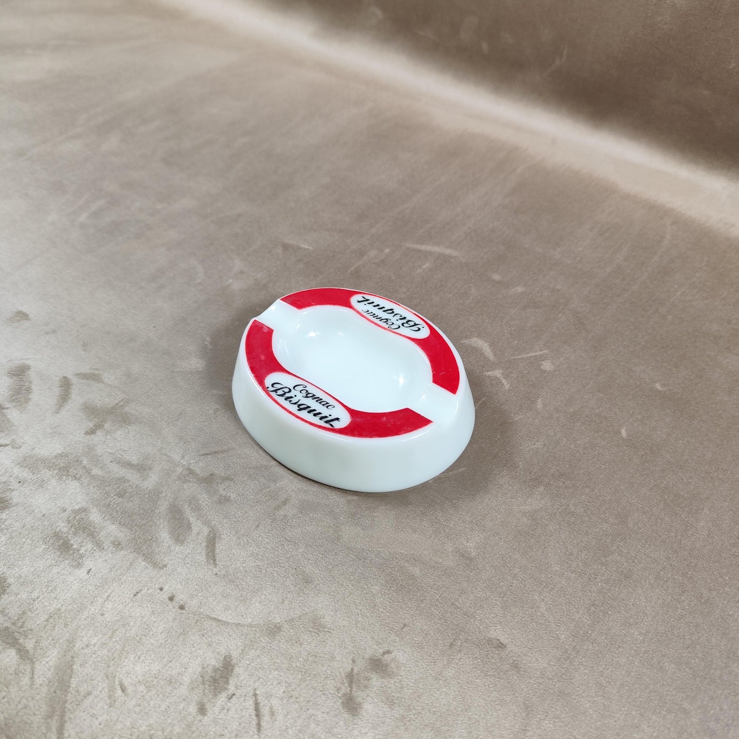 Cendrier Publicitaire Cognac Bisquit en verre Made in France Vintage 1970