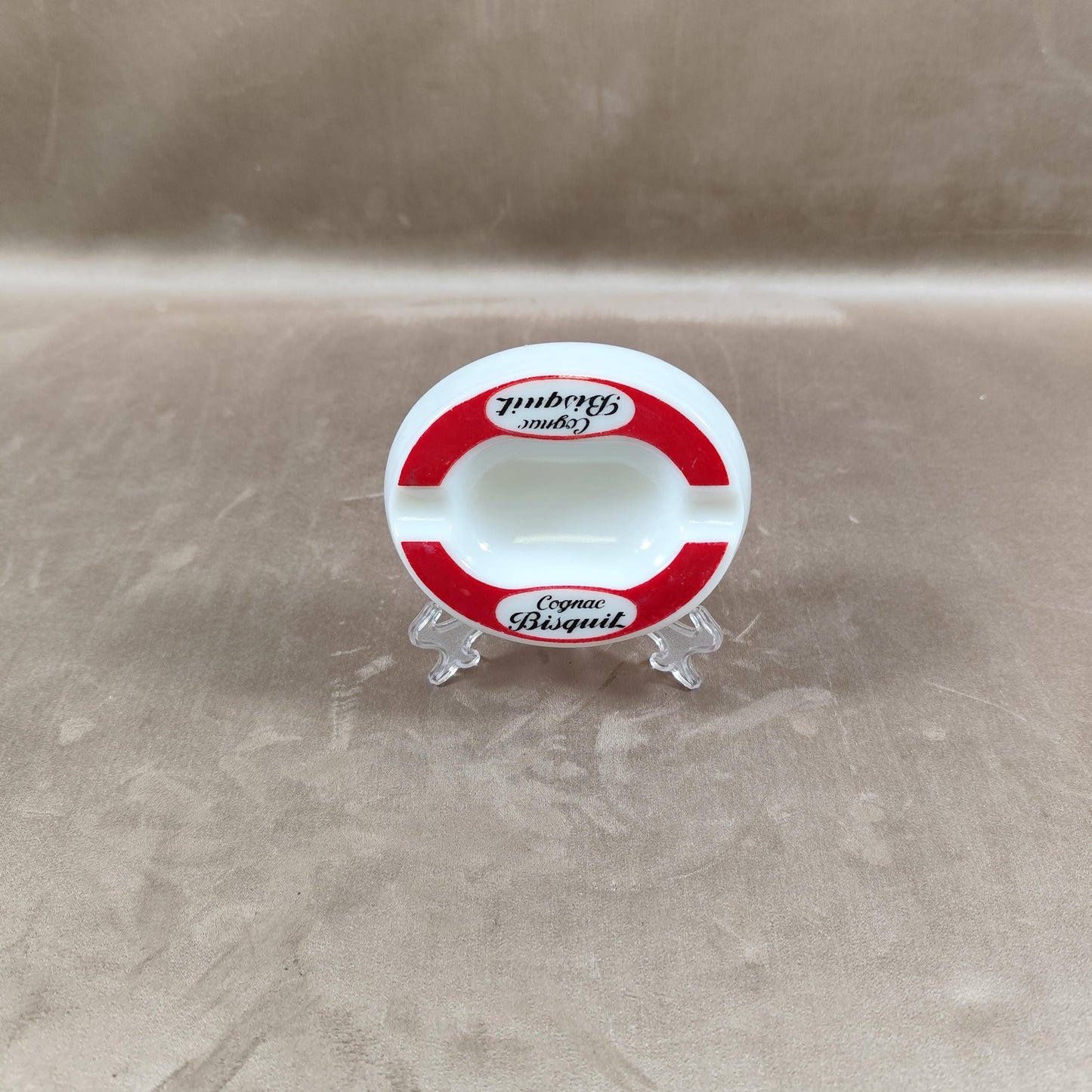 Cendrier Publicitaire Cognac Bisquit en verre Made in France Vintage 1970