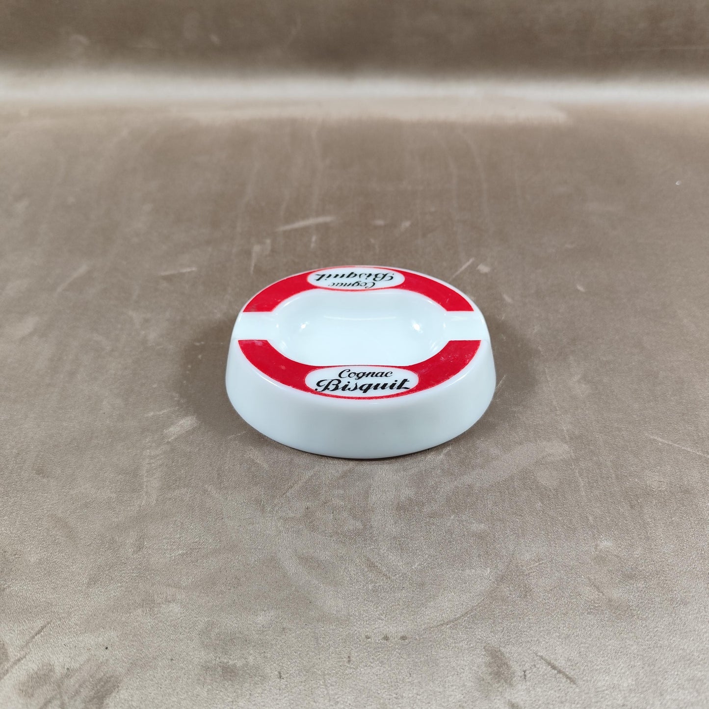 Cendrier Publicitaire Cognac Bisquit en verre Made in France Vintage 1970