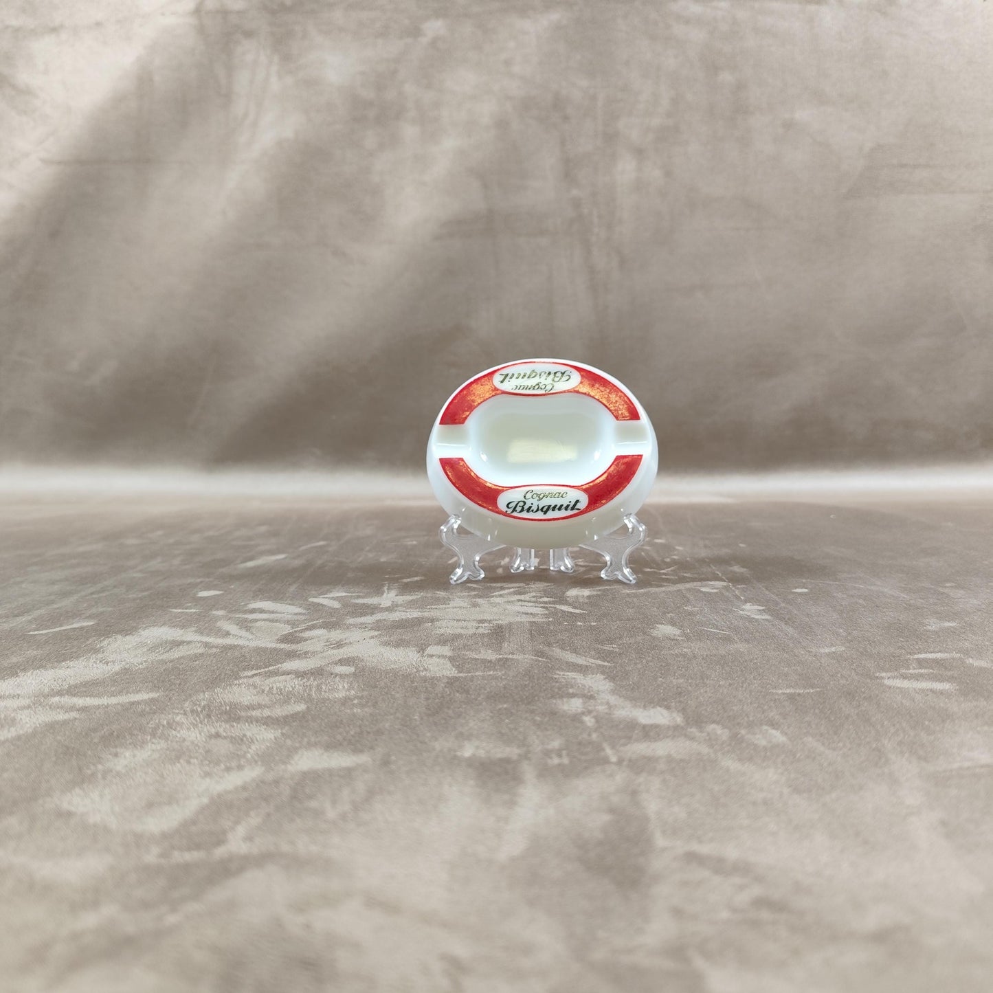 Cendrier Publicitaire Cognac Bisquit en verre Made in France Vintage 1970