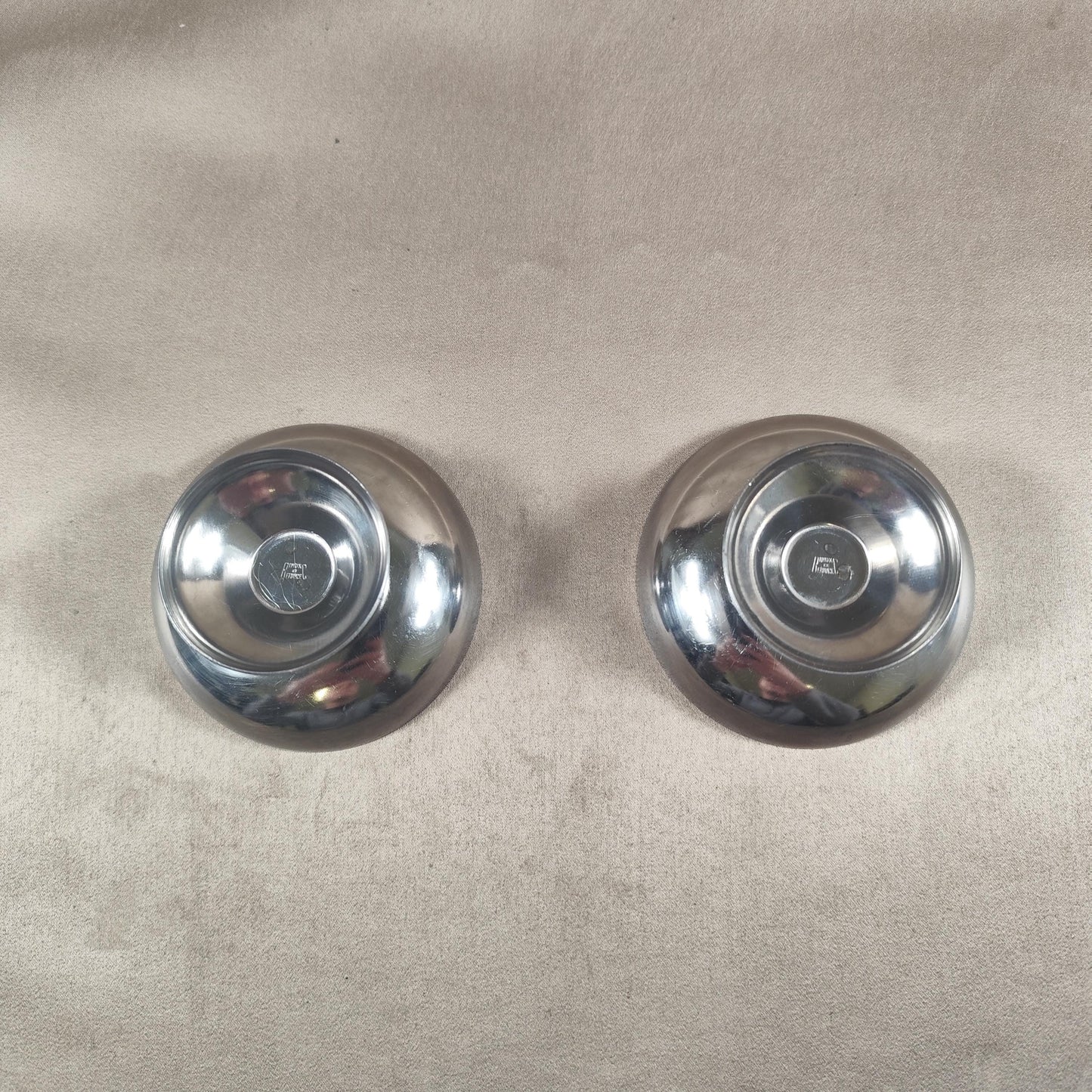 Ensemble de 2 coupes à glace en Inox Made in France Vintage 1980