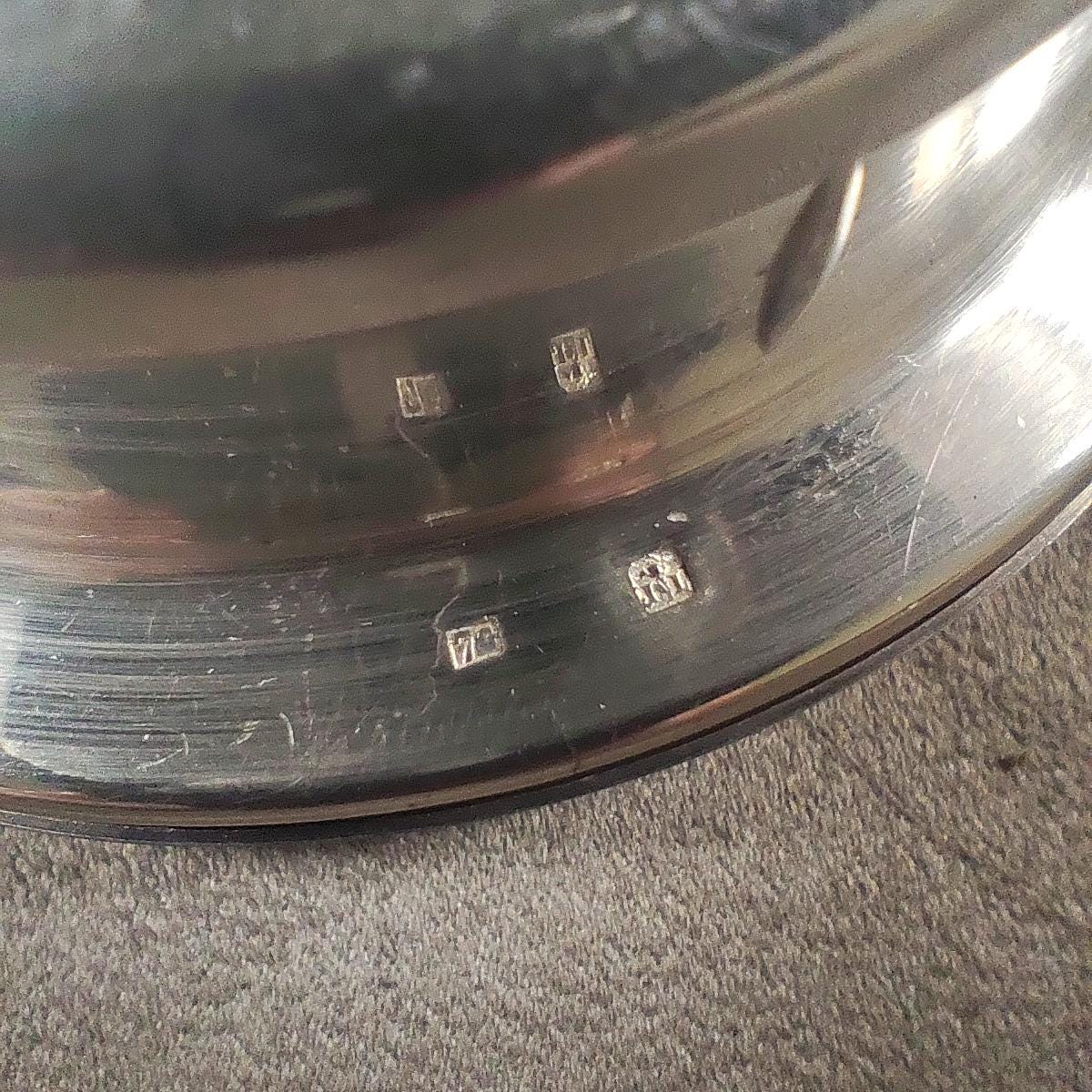 VERY RARE Moule à beurre glacé Coquillor en métal argenté Made in France Vintage 1950