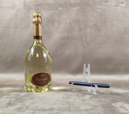 RARE Stylo roller Dom Ruinart gris métal Made in France Vintage 1980