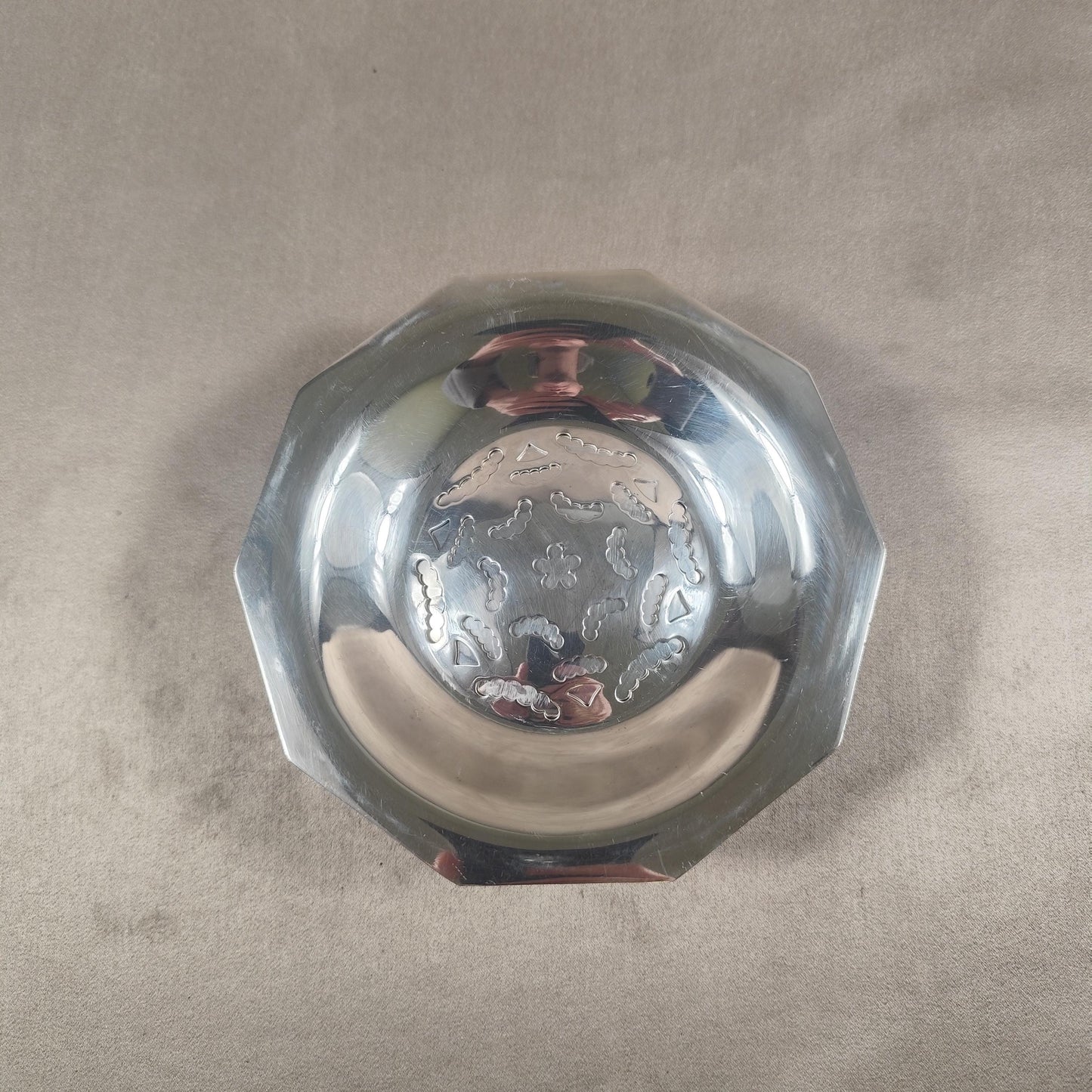 VERY RARE Moule à beurre Coquillor en métal argenté Poinçon d'Orfèvre Made in France Vintage 1950