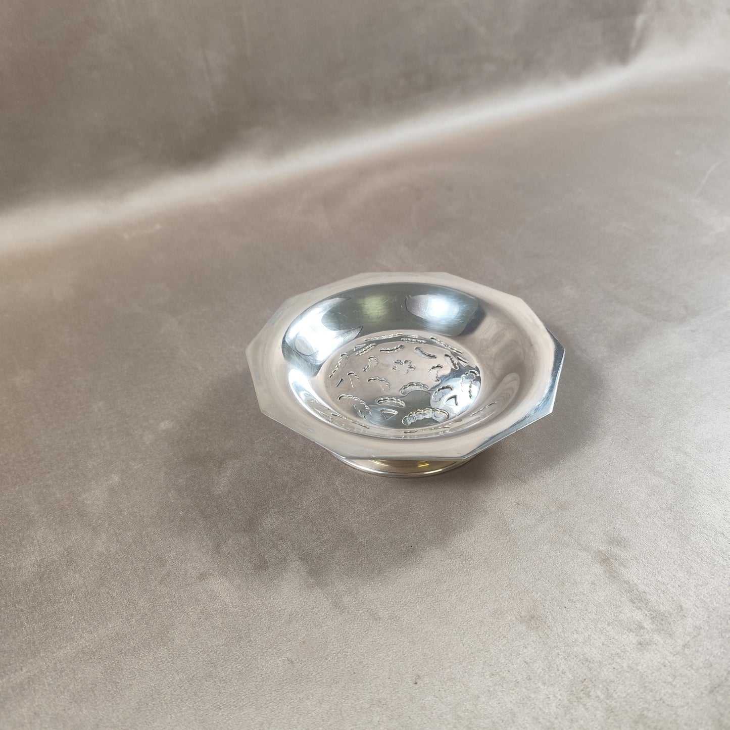 VERY RARE Moule à beurre Coquillor en métal argenté Poinçon d'Orfèvre Made in France Vintage 1950