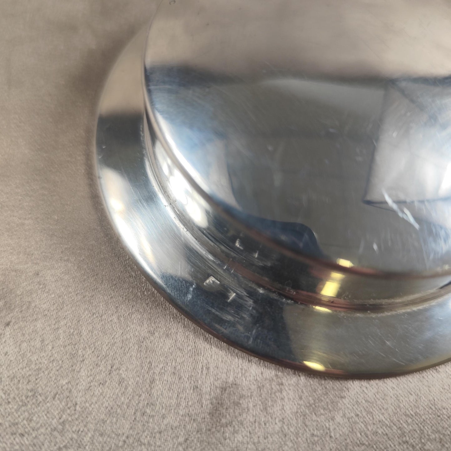 VERY RARE Moule à beurre Coquillor en métal argenté Poinçon d'Orfèvre Made in France Vintage 1950