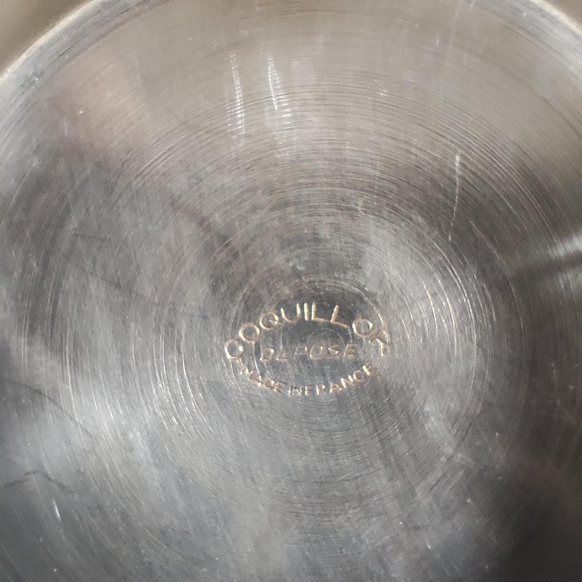 VERY RARE Moule à beurre Coquillor en métal argenté Poinçon d'Orfèvre Made in France Vintage 1950