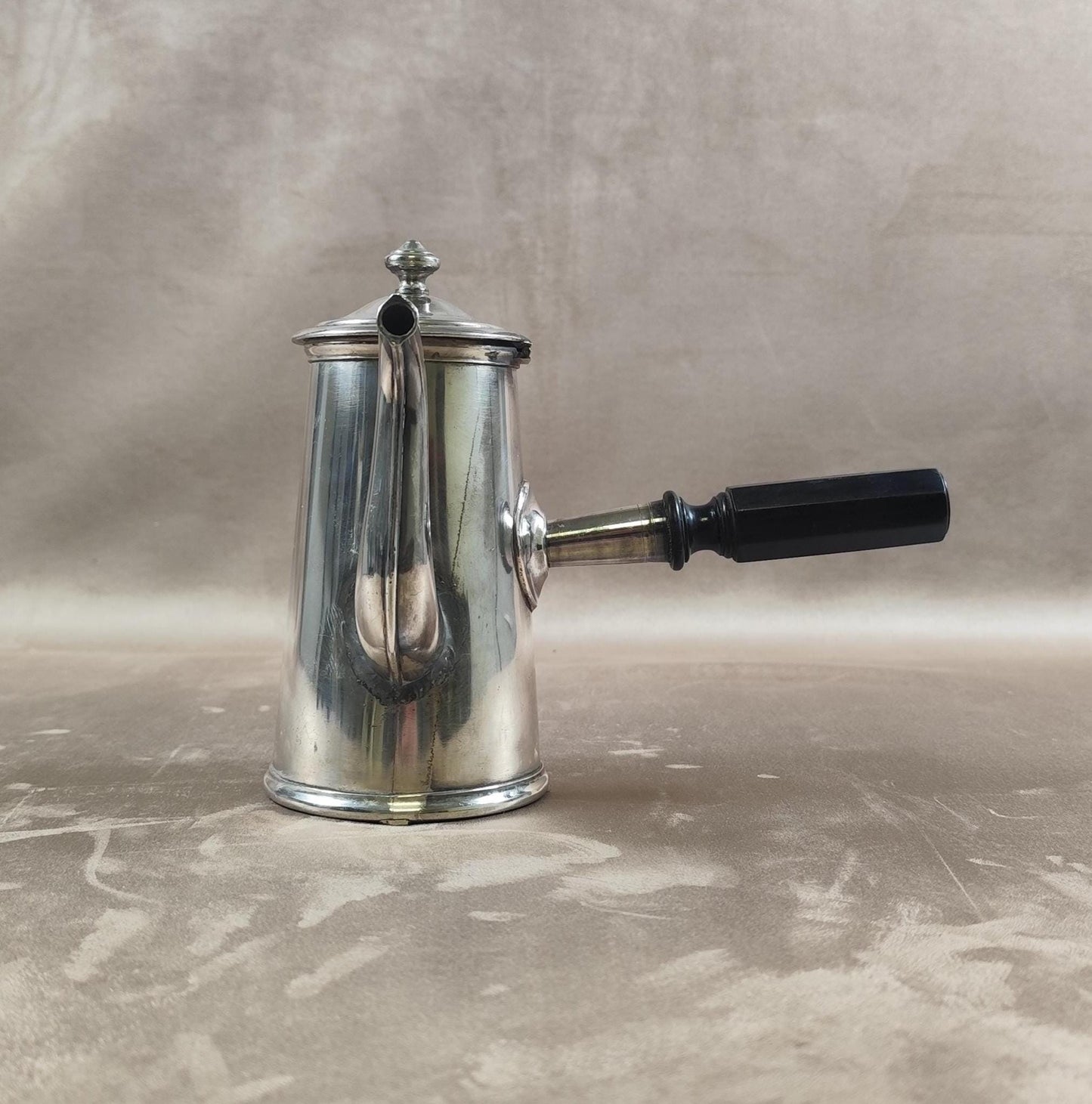 Cafetière verseuse en métal argenté avec Poinçon d'Orfèvre Made in France 1900