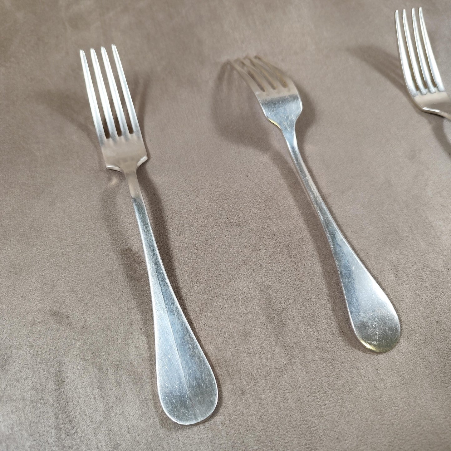 Lot de 5 Fourchette Christofle en métal argenté modèle uniplat  Made in France Vintage 1980