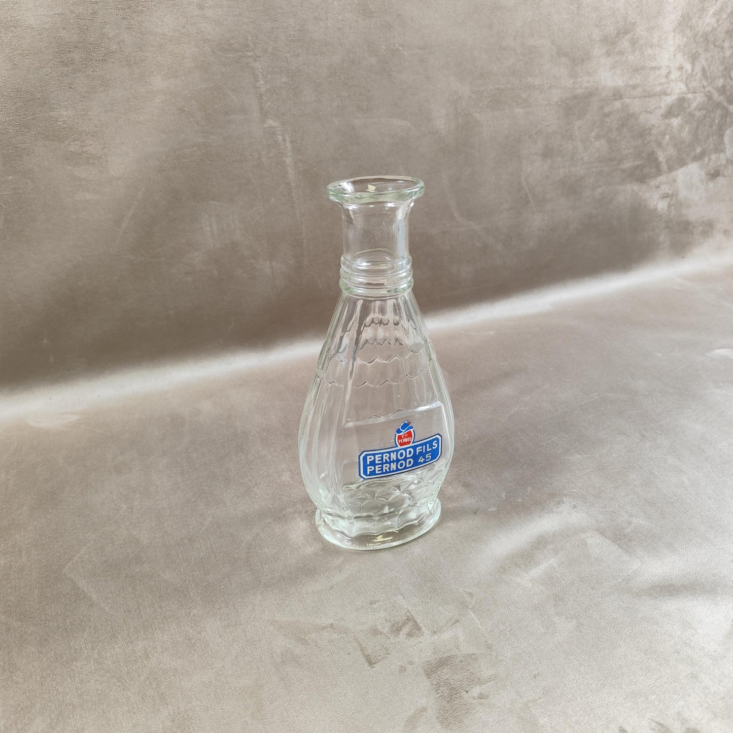 Carafe à eau Pernod Fils 45 en verre Made in France Vintage 1950