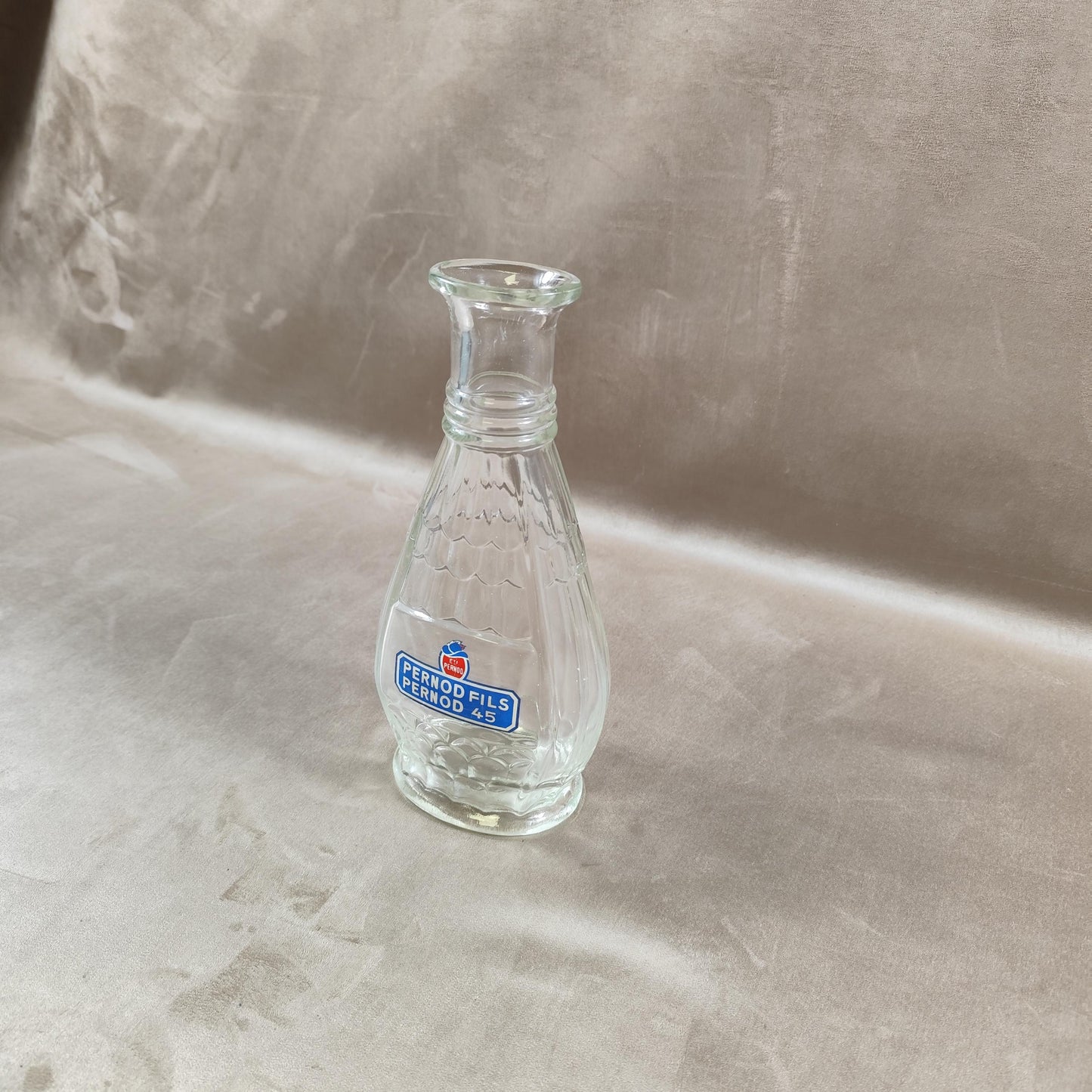 Carafe à eau Pernod Fils 45 en verre Made in France Vintage 1950