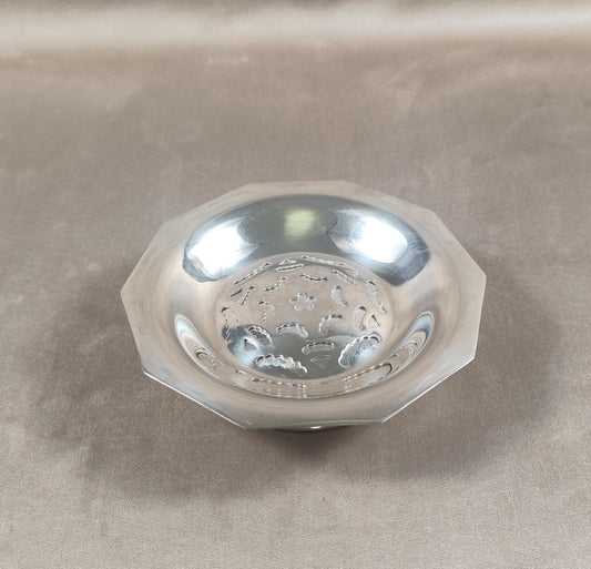 VERY RARE Moule à beurre Coquillor en métal argenté Poinçon d'Orfèvre Made in France Vintage 1950