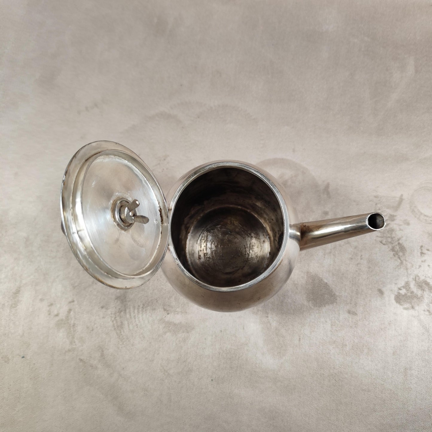 Cafetière en métal argenté HJ Linton Made in England Vintage 1900