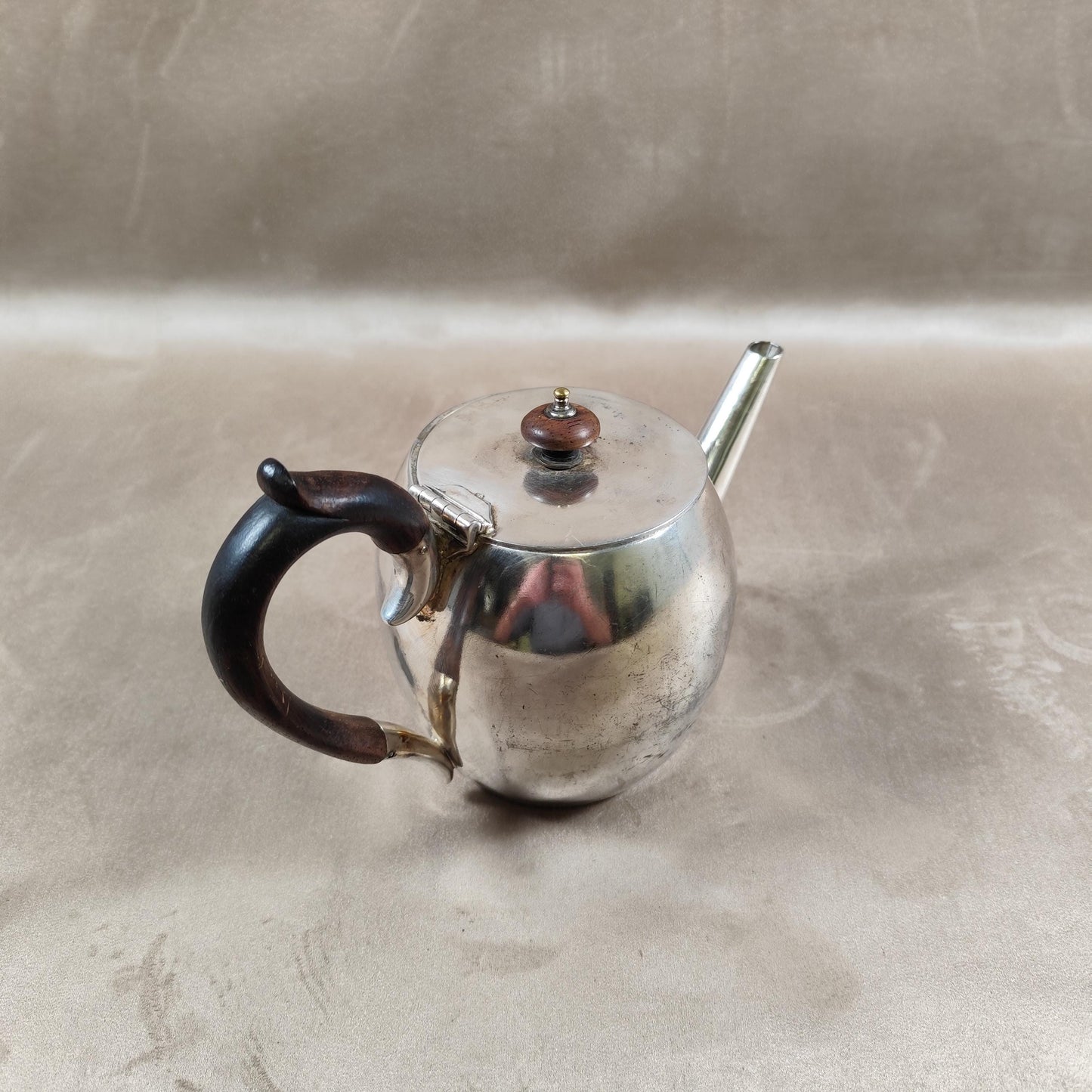 Cafetière en métal argenté HJ Linton Made in England Vintage 1900