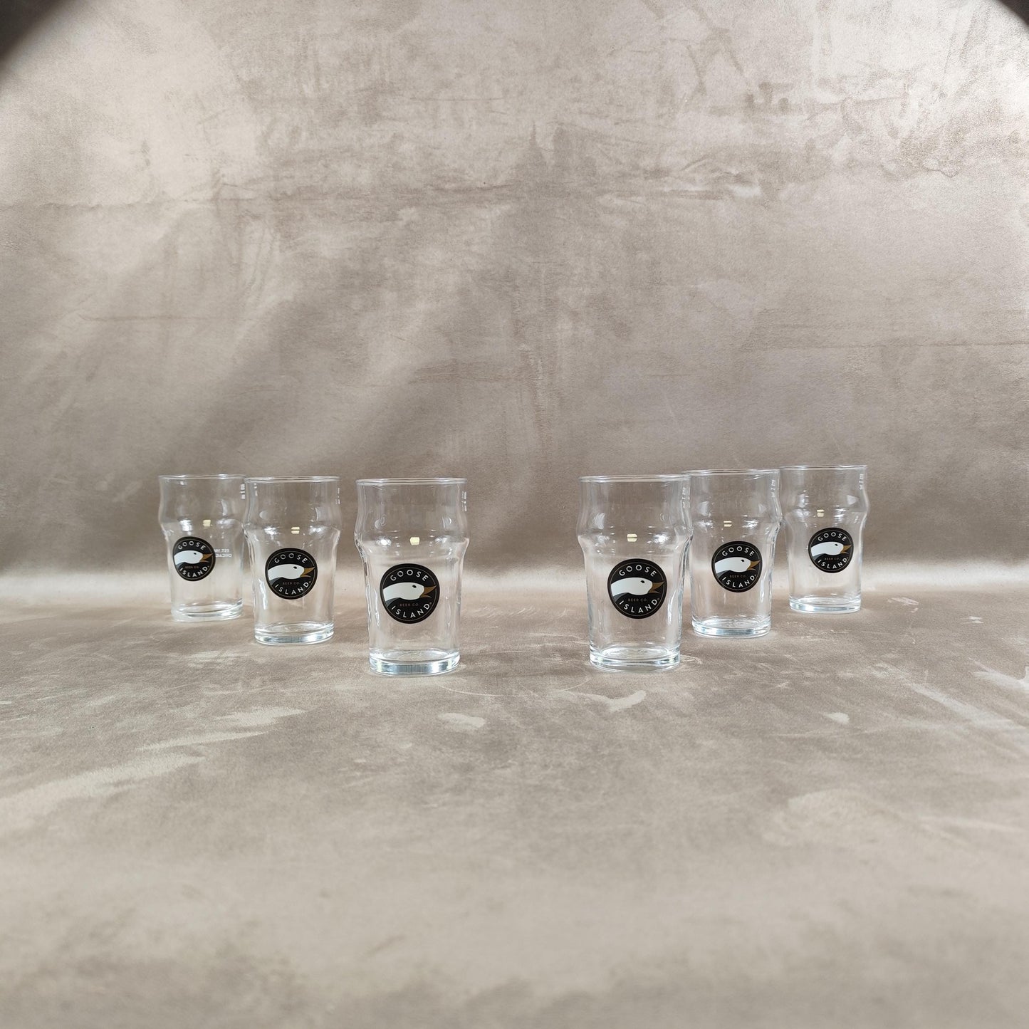 Lot de 6 verres à bière Goose Island en verre Made in France Vintage 1980