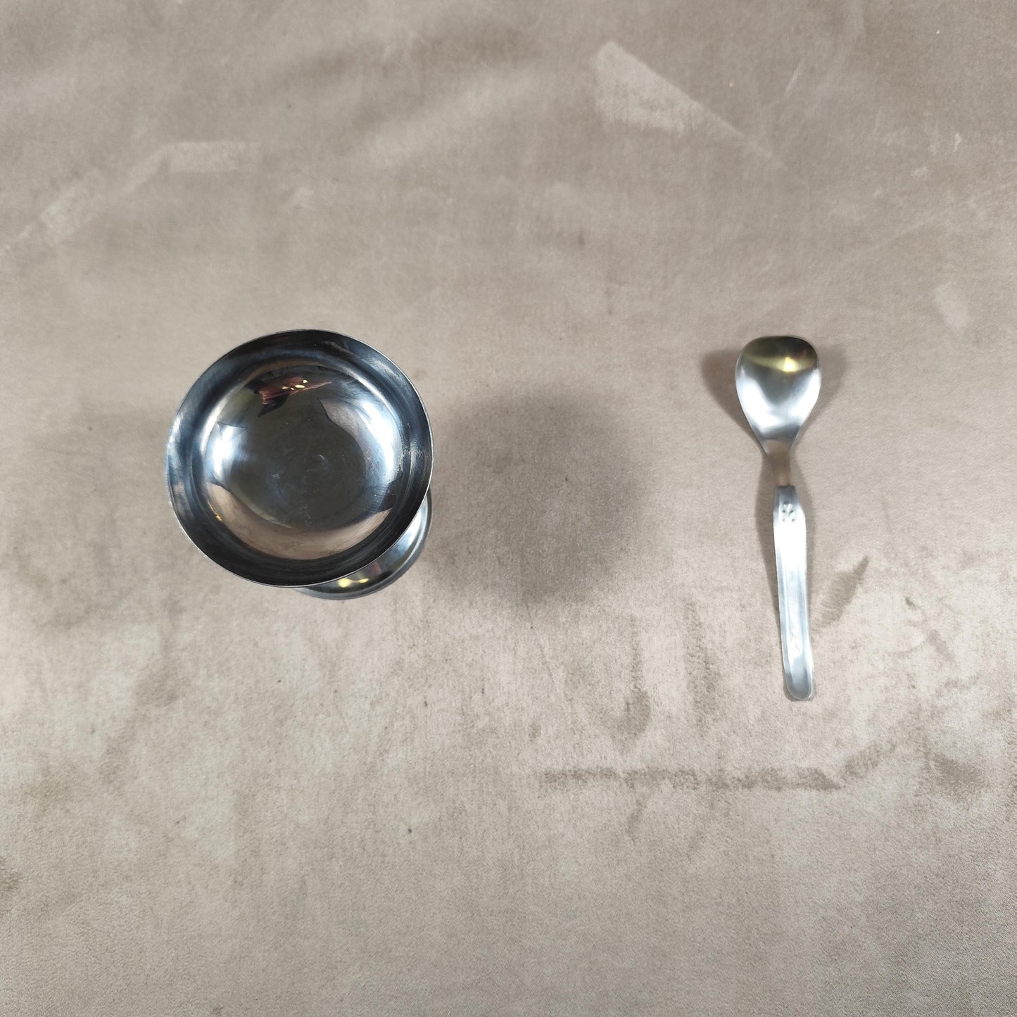 Lot de 6 coupes à glace avec 6 cuillères en inox 18/10 Made in Italy Vintage 1970