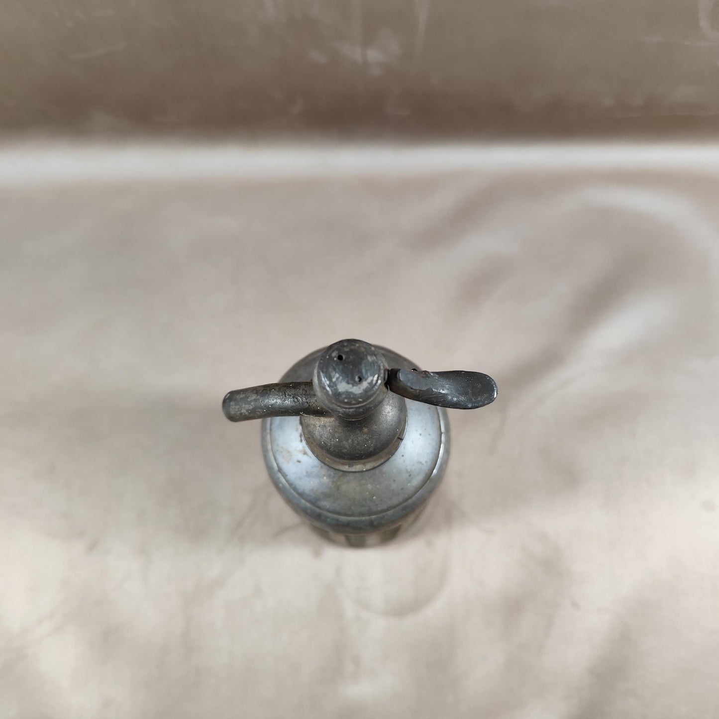 RARE Siphon à eau de seltz en verre et etain sans plomb Made in France vintage 1920