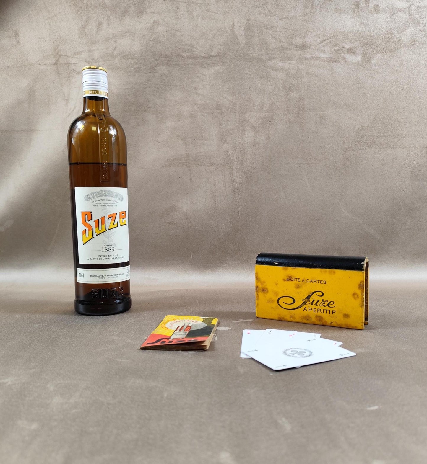 Boite de jeu de 32 cartes Publicitaire Suze Made in France Vintage 1970