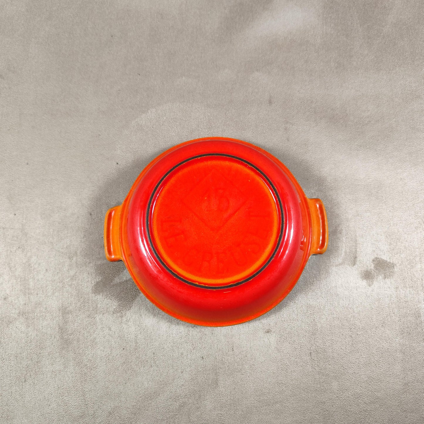 Plat en fonte orange Le Creuset Made in France Vintage 1980