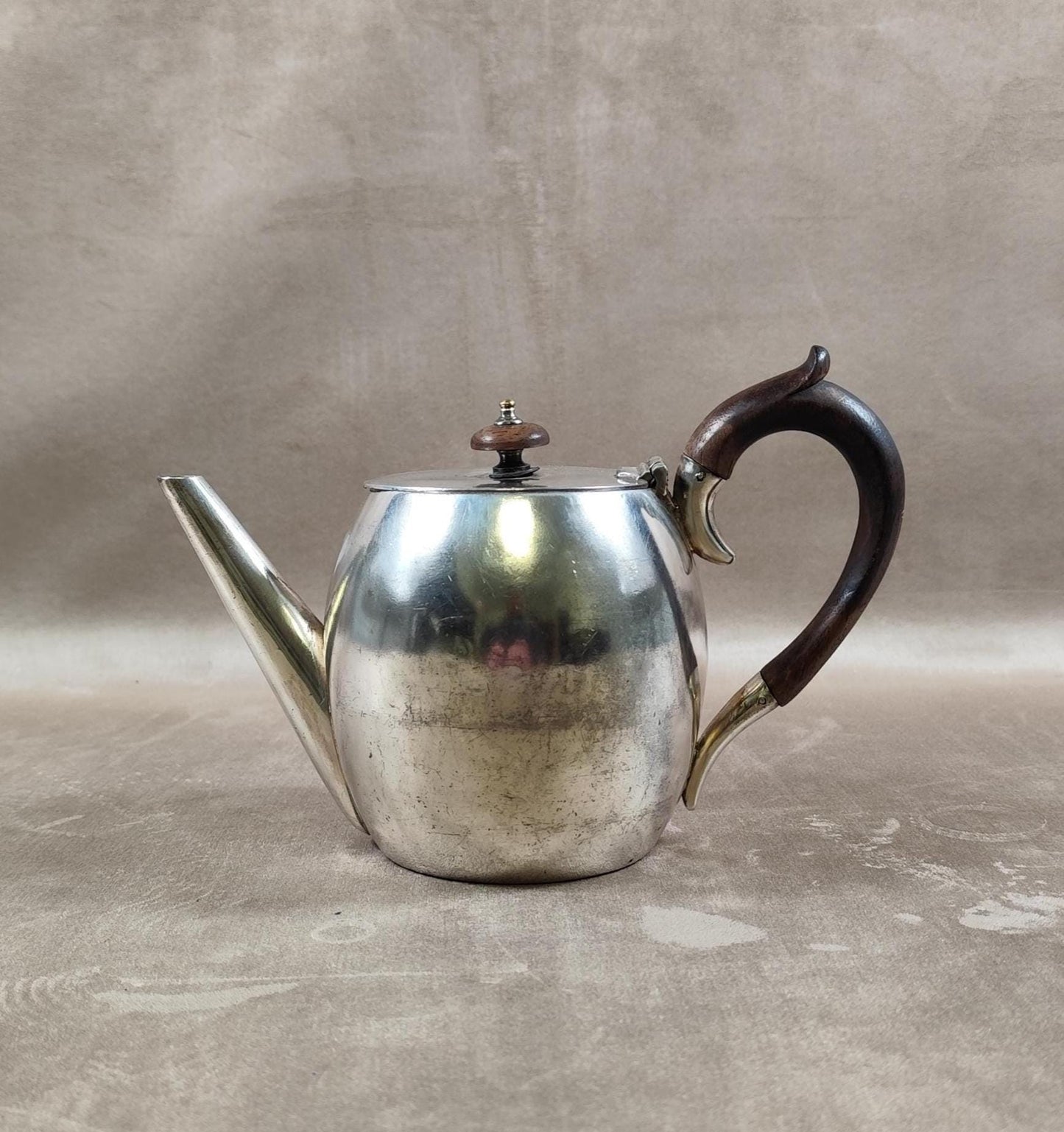 Cafetière en métal argenté HJ Linton Made in England Vintage 1900