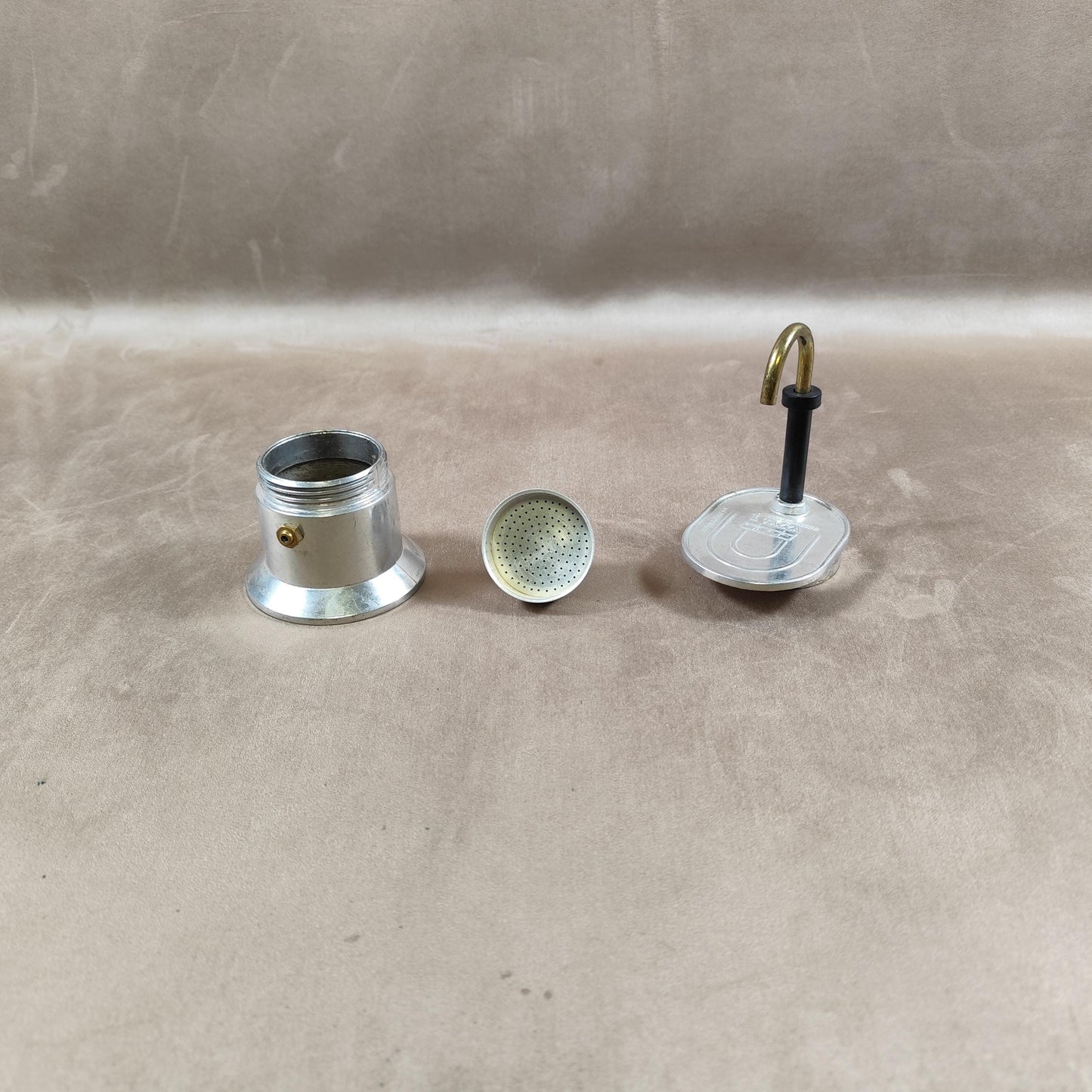 Cafetière Tazza Mini Express pour expresso en acier design par L.Bialetti Made in Italy Vintage 1970