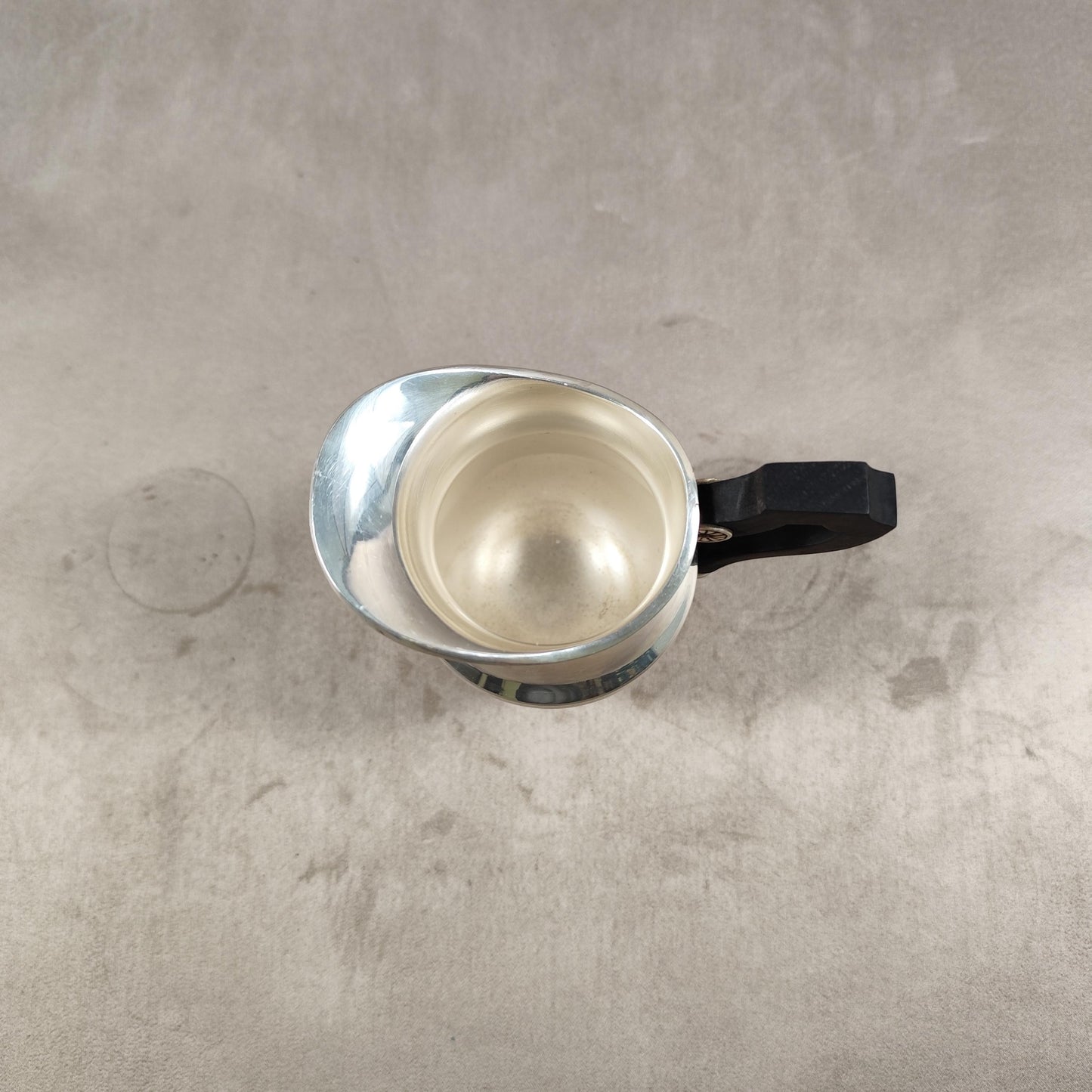 Pichet pot à lait en métal argenté Ercuis Made in France Vintage 1960