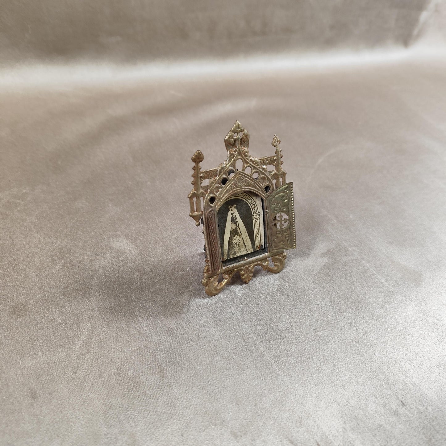 Cadre photo icone orthodoxe en métal Made in France Vintage 1900