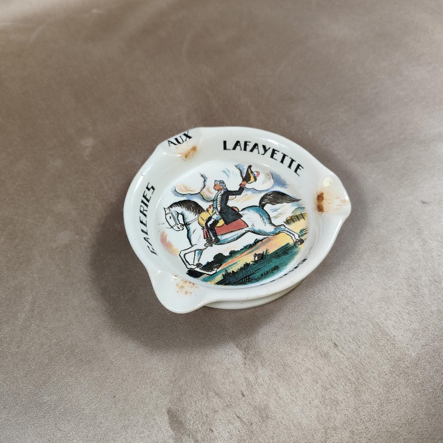 Cendrier Publicitaire Les Galeries Lafayette par Sarreguemines Made in France Vintage 1950