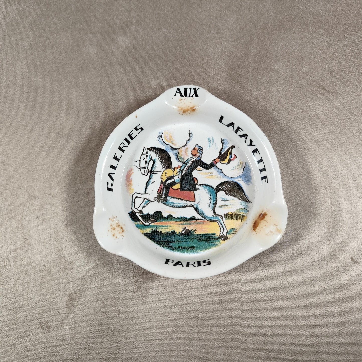 Cendrier Publicitaire Les Galeries Lafayette par Sarreguemines Made in France Vintage 1950