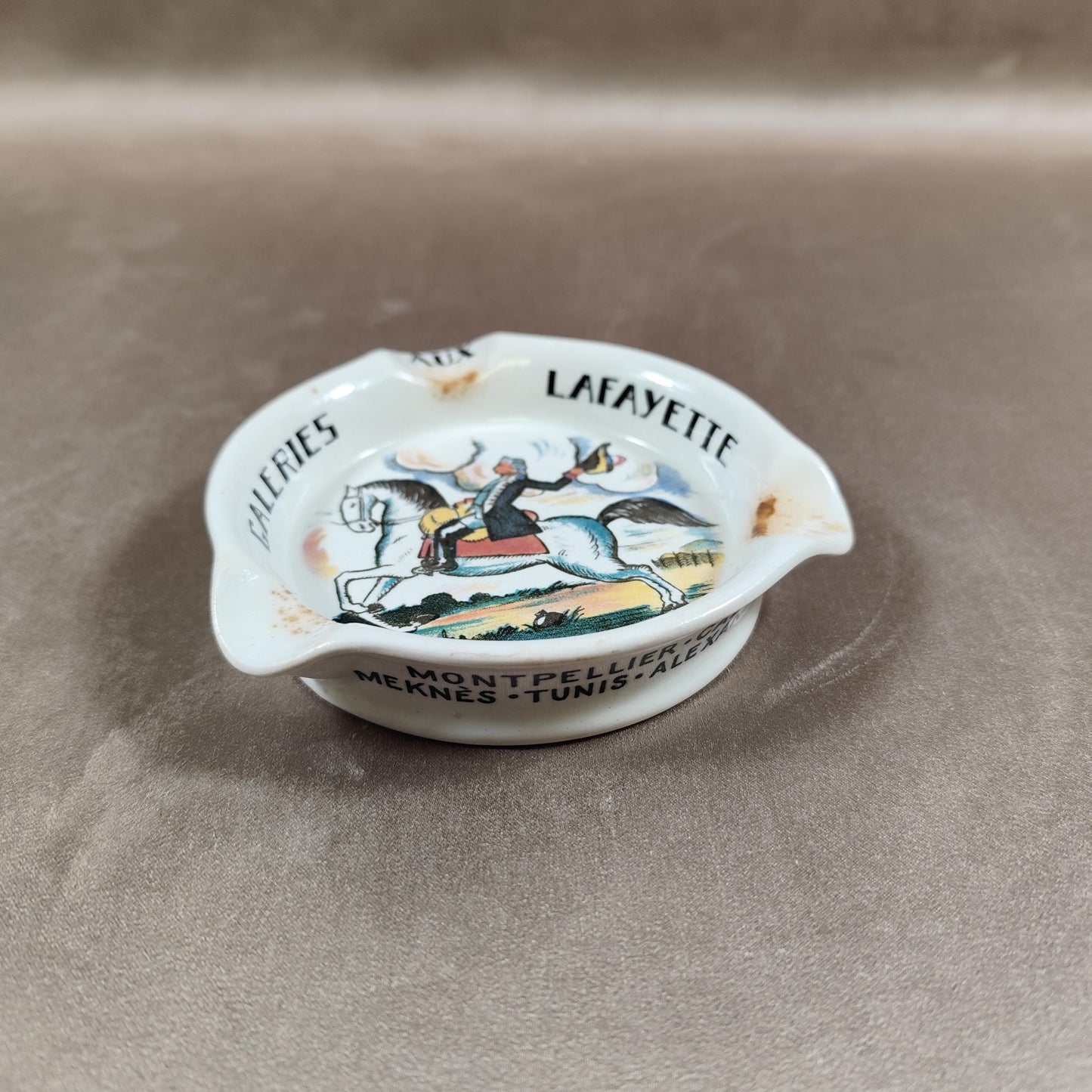 Cendrier Publicitaire Les Galeries Lafayette par Sarreguemines Made in France Vintage 1950