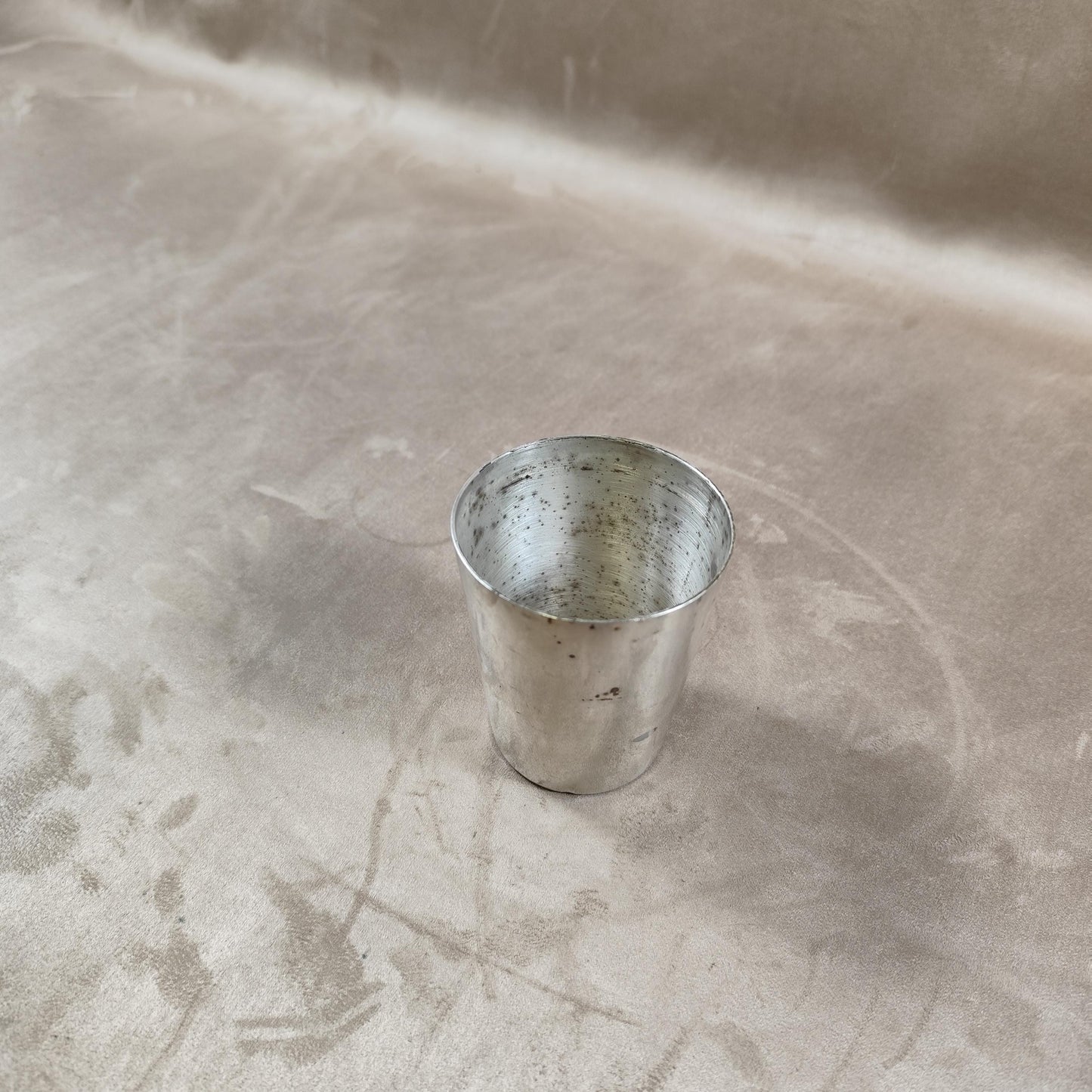 Timbale de baptême Halphen par Christofle en métal argenté Poinçon d'orfèvre Made in France Vintage 1950