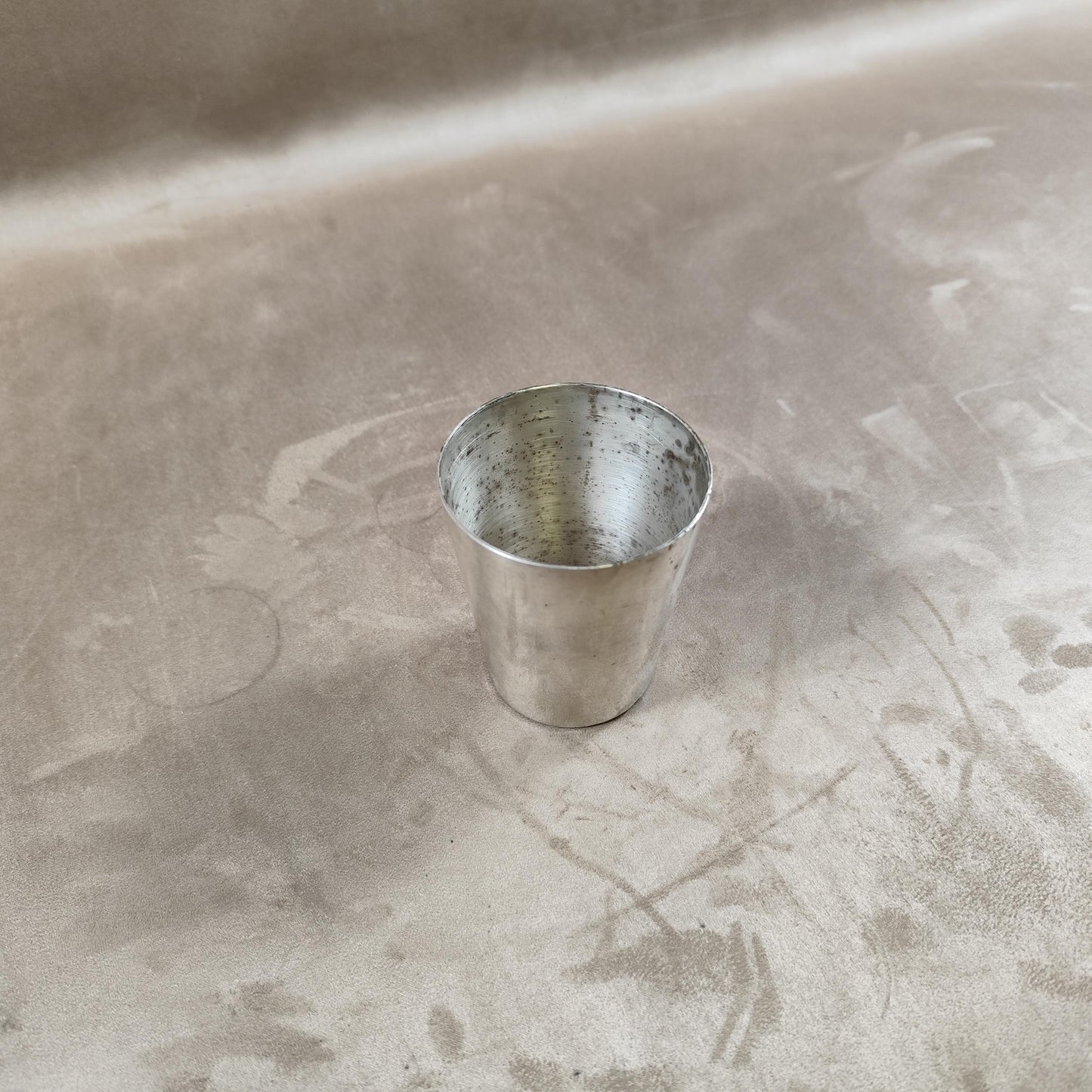 Timbale de baptême Halphen par Christofle en métal argenté Poinçon d'orfèvre Made in France Vintage 1950