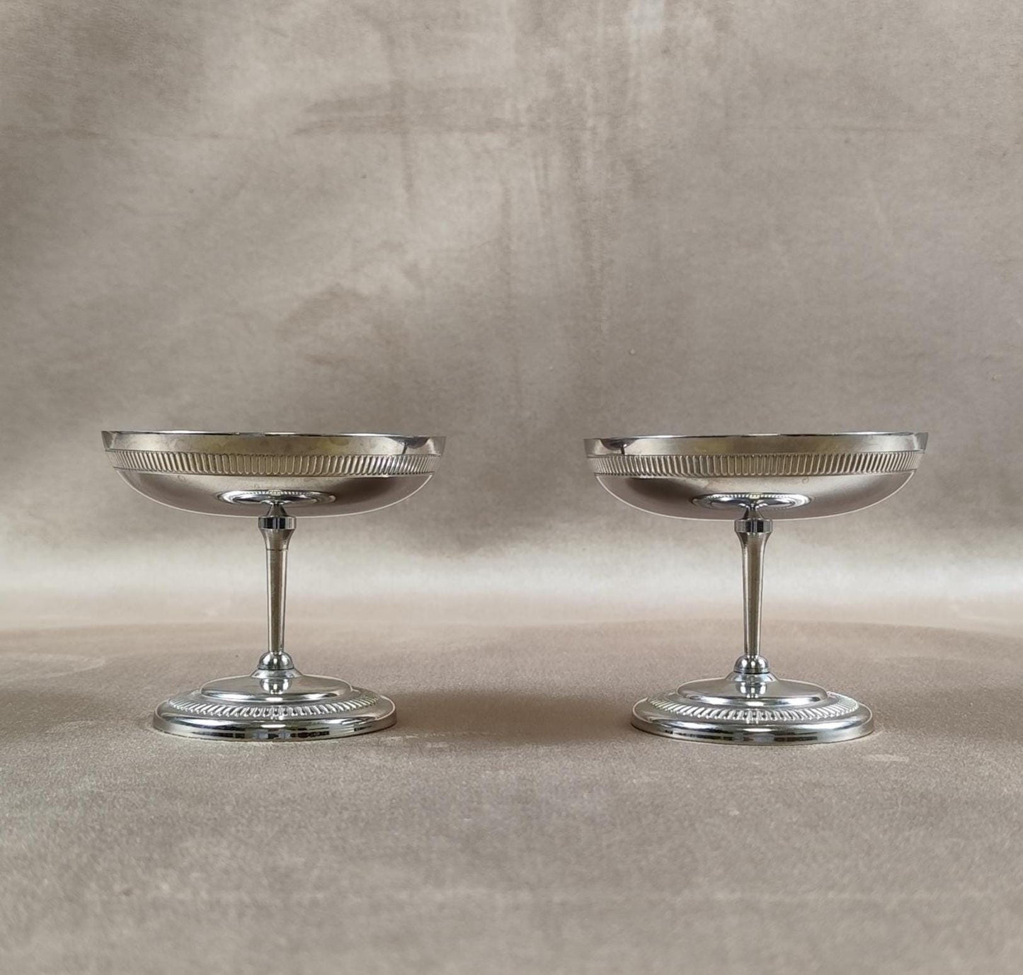 Ensemble de 2 coupes à glace en Inox 18/10 Made in France Vintage 1980