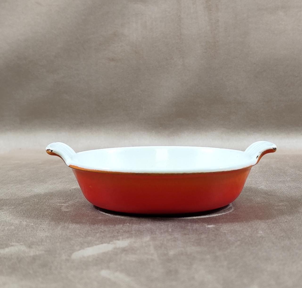 Plat en fonte orange Le Creuset Made in France Vintage 1980