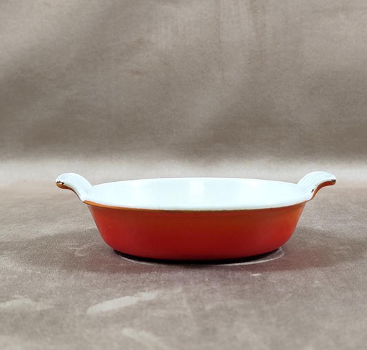 Plat en fonte orange Le Creuset Made in France Vintage 1980