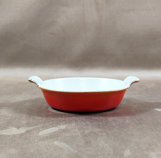 Plat en fonte orange Le Creuset Made in France Vintage 1980