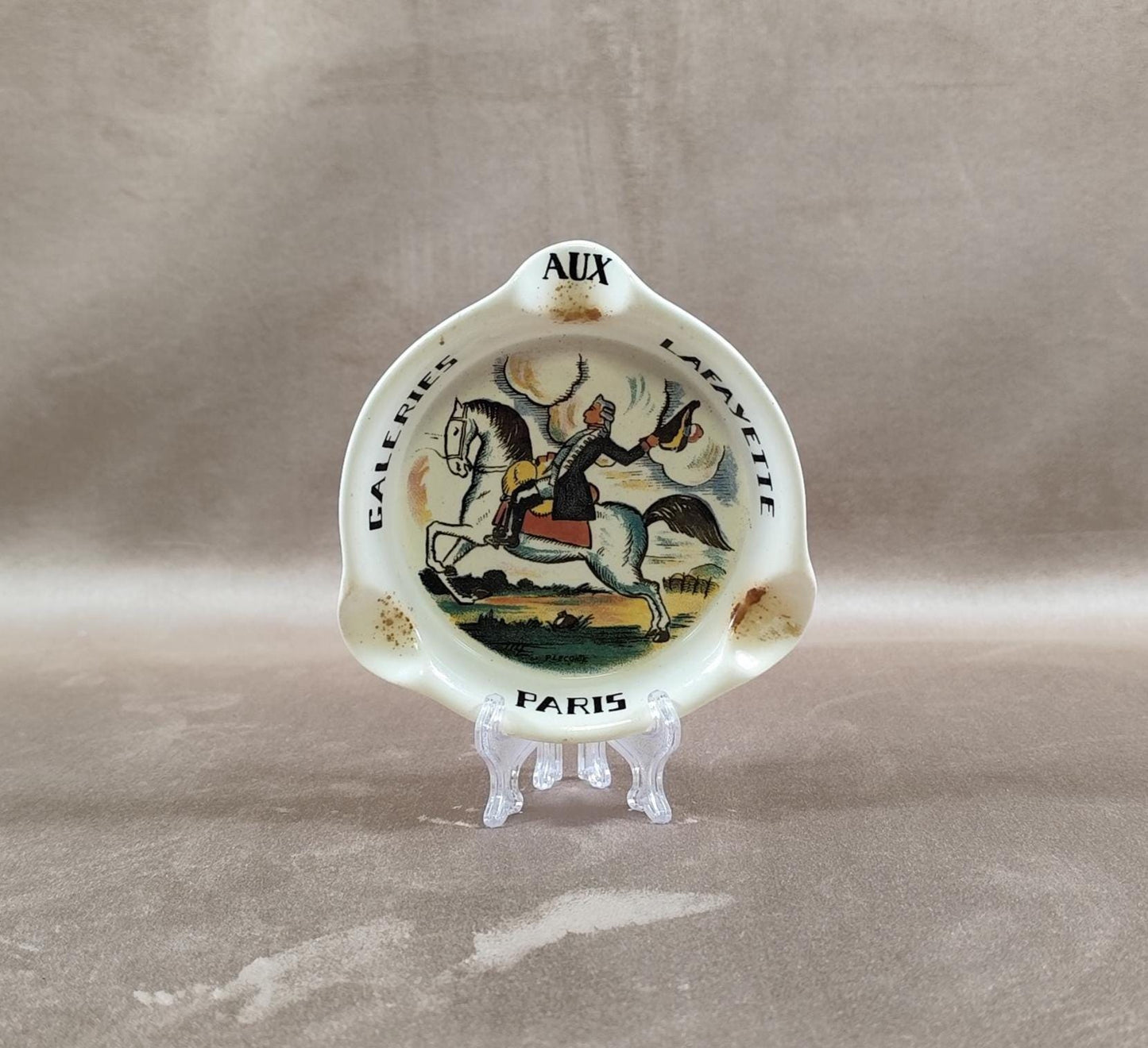 Cendrier Publicitaire Les Galeries Lafayette par Sarreguemines Made in France Vintage 1950