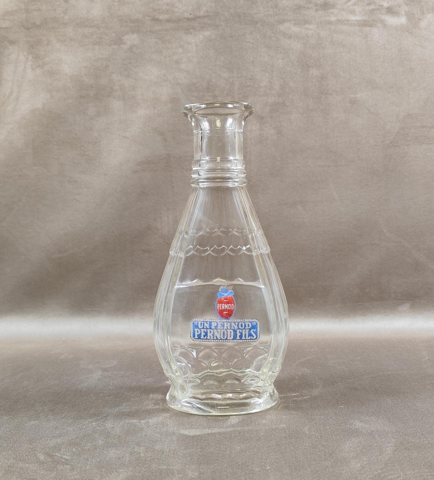Carafe à eau Pernod Fils en verre Made in France Vintage 1950