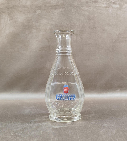 Carafe à eau Pernod Fils en verre Made in France Vintage 1950