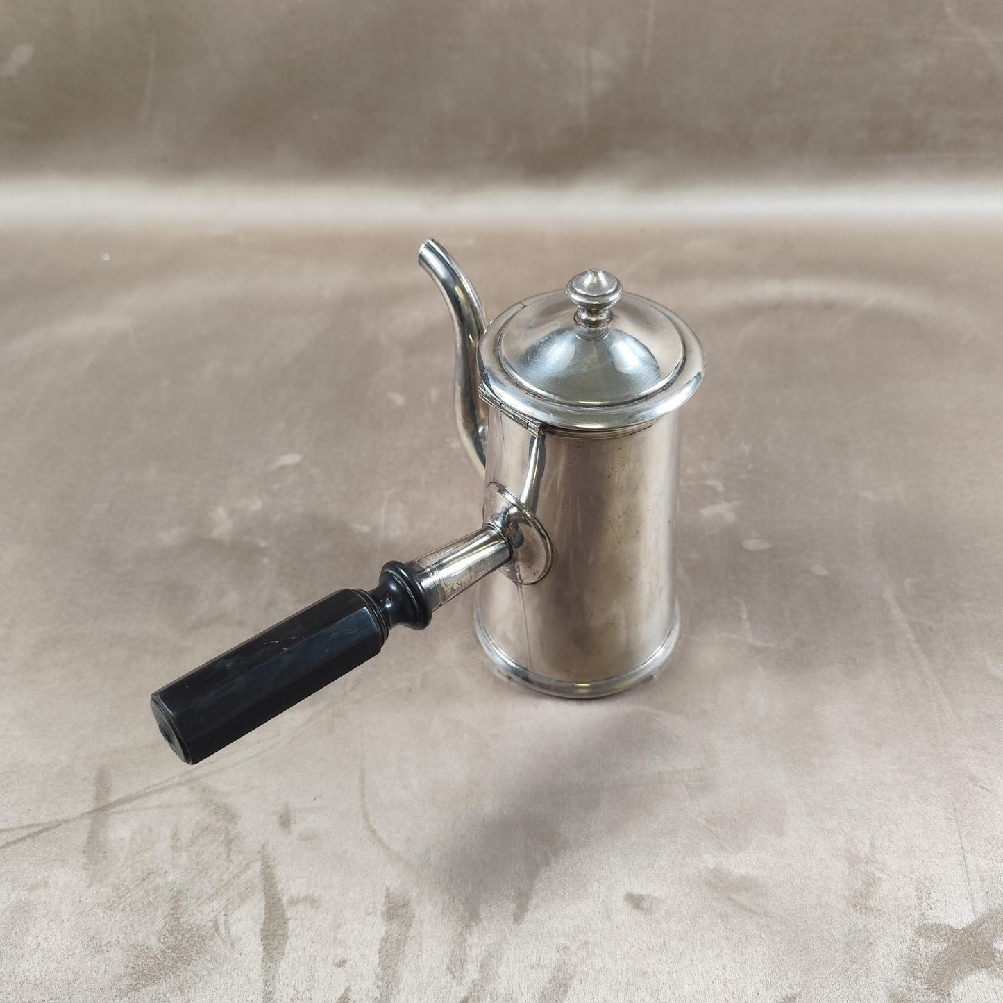 Cafetière verseuse en métal argenté avec Poinçon d'Orfèvre Made in France 1900