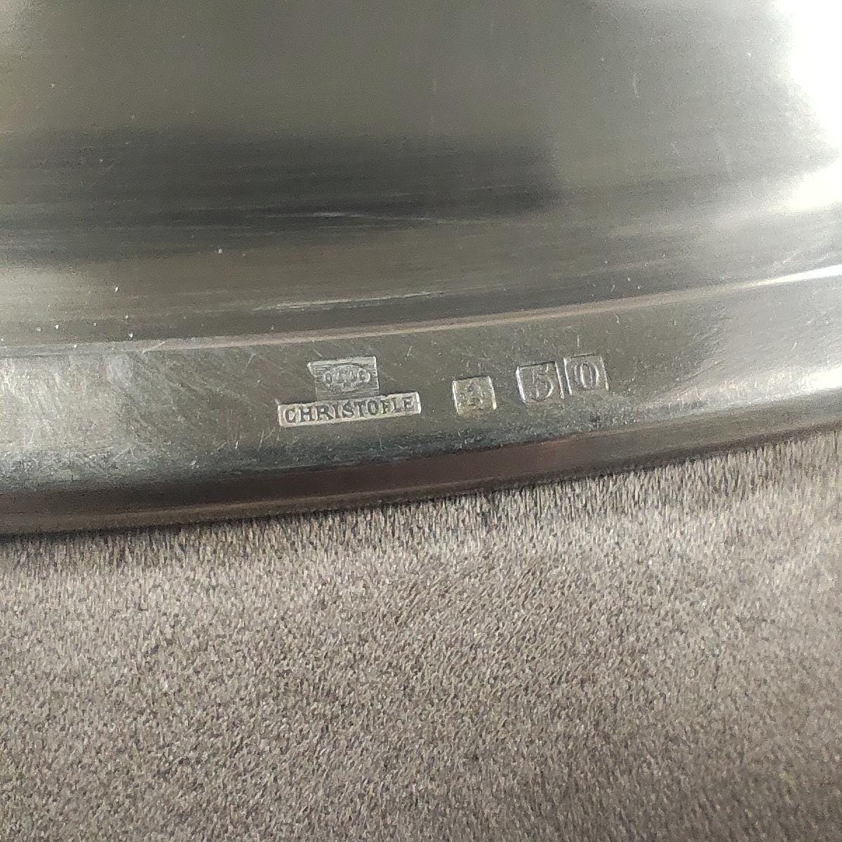 VERY RARE Plat Christofle modèle Albi en Métal Argenté avec Poinçon d'Orfèvre Made in France Vintage 1900